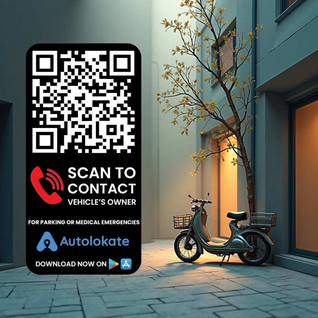 QR Code for Bike / Scooter + (1 FREE Bike QR with Every Order)